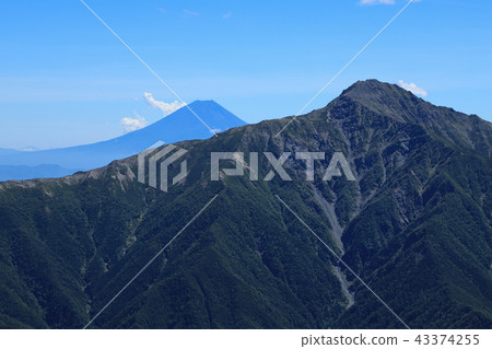 Mt. Fuji and Kitadake Southern Alps seen from Senjogatake Mt. Fuji and Kitadake Southern Alps seen from Senjogatake 43374255