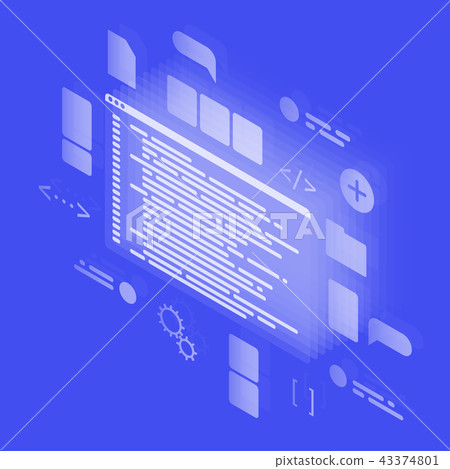 Isometric Concept Coding Neon 43374801