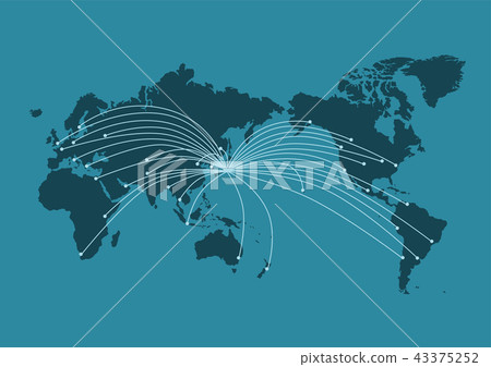 World map global business travel internet 43375252