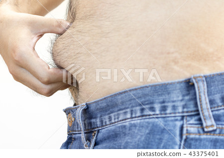 Fat male stomach 43375401