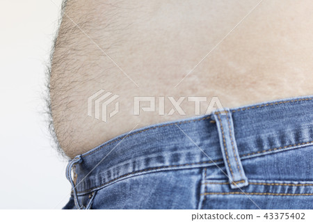 Fat male stomach 43375402