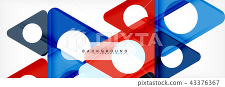 Geometric background, circles and triangles shapes banner. Illustration for business brochure or Geometric background, circles and triangles shapes banner. Illustration for business brochure or 43376367
