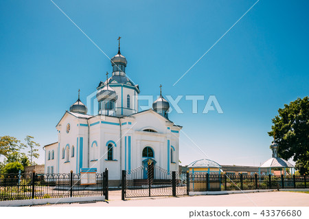 Dovsk, Gomel Region, Belarus. View Of Church Of The Intercession Dovsk, Gomel Region, Belarus. View Of Church Of The Intercession 43376680