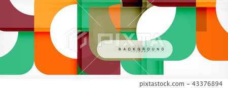 Geometric squares abstract banner. Vector illustration for business brochure or flyer, presentation 43376894