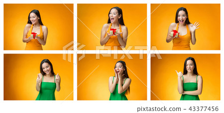 Chinese girl with a gift 43377456