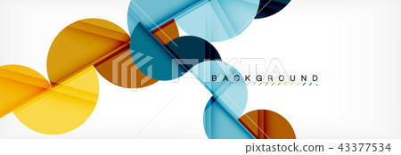Modern geometrical abstract background - circles. Business or technology presentation design 43377534
