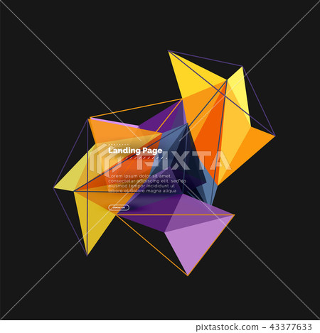 Vector 3d triangle abstract background, polygonal geometric design Vector 3d triangle abstract background, polygonal geometric design 43377633