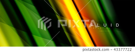 Wave fluid flowing colors motion effect, holographic abstract background. Vector illustration Wave fluid flowing colors motion effect, holographic abstract background. Vector illustration 43377722