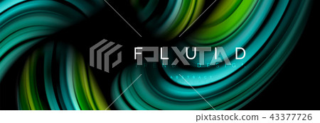 Wave fluid flowing colors motion effect, holographic abstract background. Vector illustration Wave fluid flowing colors motion effect, holographic abstract background. Vector illustration 43377726