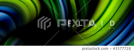 Wave fluid flowing colors motion effect, holographic abstract background. Vector illustration Wave fluid flowing colors motion effect, holographic abstract background. Vector illustration 43377728