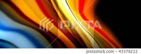 Rainbow fluid abstract shapes, liquid colors design, colorful marble or plastic wavy texture Rainbow fluid abstract shapes, liquid colors design, colorful marble or plastic wavy texture 43378212