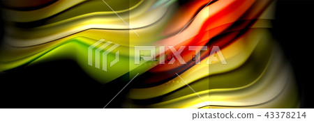 Rainbow fluid abstract shapes, liquid colors design, colorful marble or plastic wavy texture Rainbow fluid abstract shapes, liquid colors design, colorful marble or plastic wavy texture 43378214