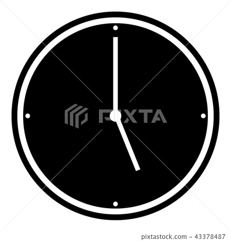 Clock icon on white background. Clock icon on white background. 43378487
