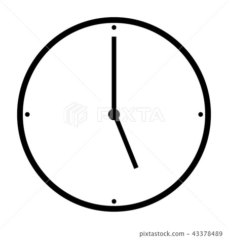 Clock icon on white background. Clock icon on white background. 43378489