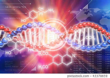 DNA genetic research science concept 43378659