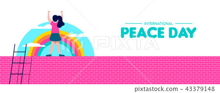 Peace day web banner for world children freedom Peace day web banner for world children freedom 43379148