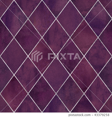 Argyle watercolor seamless pattern background 43379258
