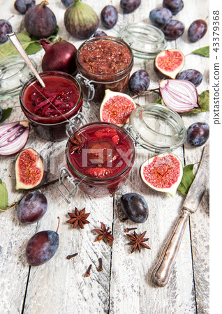 Fig marmalade plum jam red onion confiture  43379368