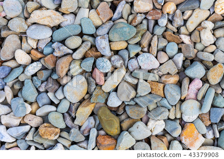 Color sea stones texture background 43379908