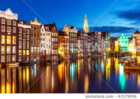 Night view of Amsterdam, Netherlands Night view of Amsterdam, Netherlands 43379956