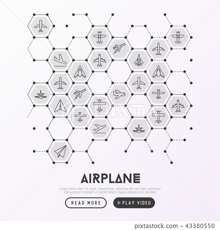 Airplane concept in honeycombs 43380550