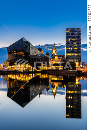 Liverpool Skyline Pier head sunset 43381765