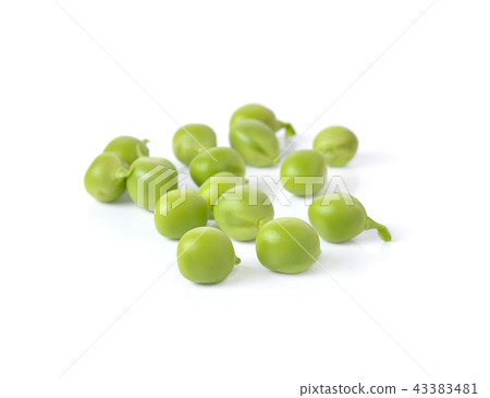 fresh peas isolated on white background fresh peas isolated on white background 43383481