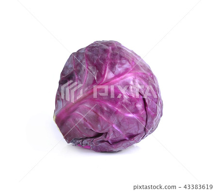 Red cabbage isolated over a white background. 43383619
