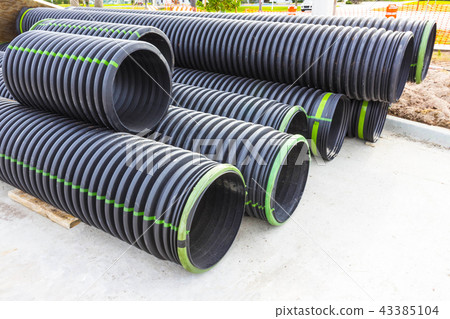 Pile of pvc. pipe for agriculturre plant. 43385104