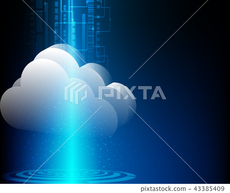Cloud computing data storage technology concept - Stock Illustration ...
