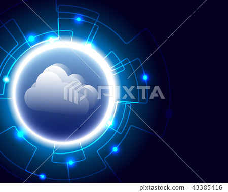 Cloud computing data storage technology concept - Stock Illustration ...