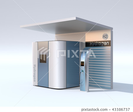 Concept image of hydrogen station 43386737