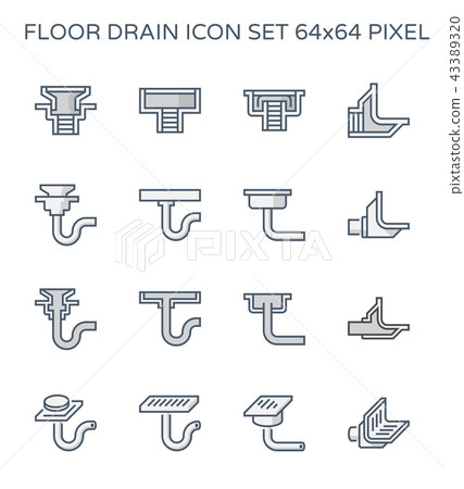 floor drain icon 43389320