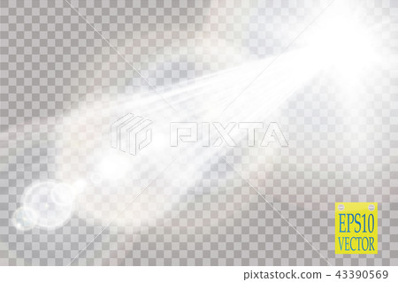 Vector transparent sunlight special lens flare. 43390569
