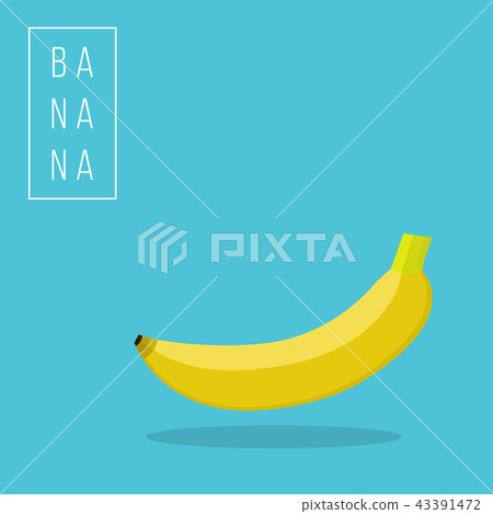Banana vector illustration isolated on blue 43391472