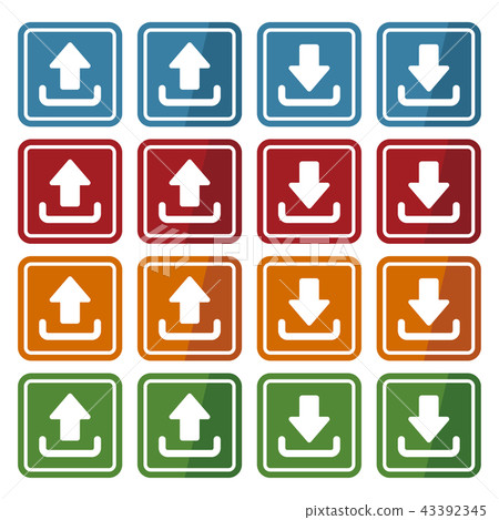 Upload and download icons 43392345
