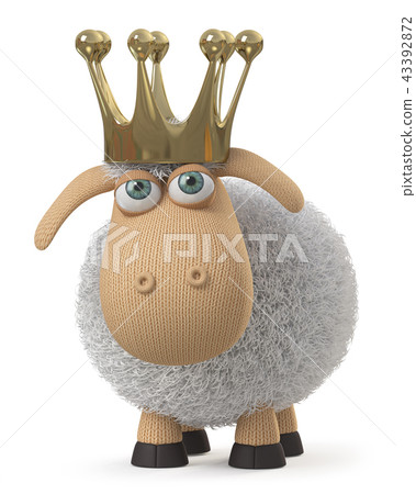 3d illustration Royal sheep 43392872