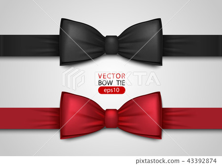 Bow tie realistic vector isolated on white 43392874