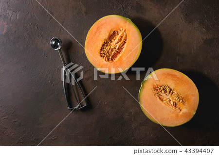 Half of Cantaloupe melon Half of Cantaloupe melon 43394407