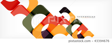Colorful squares composition abstract banner. Illustration for business brochure or flyer 43394676