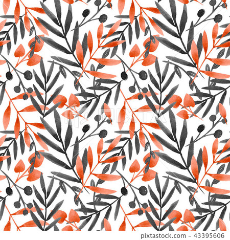 Watercolor floral pattern Watercolor floral pattern 43395606