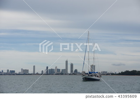 Harbor and yacht Harbor and yacht 43395609