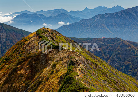 從Kashima-Sasagatake看到的Nunobiki山/ Taneike Sanso山和Mizuho Takadake山 43396006