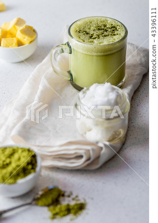 BULLETPROOF MATCHA. Ketogenic keto diet hot drink. Tea matcha blended with coconut oil and butter 43396111