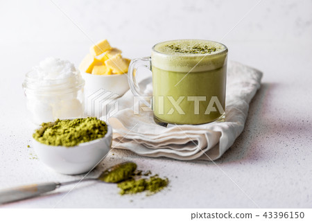 BULLETPROOF MATCHA. Ketogenic keto diet hot drink. Tea matcha blended with coconut oil and butter 43396150