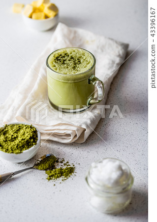 BULLETPROOF MATCHA. Ketogenic keto diet hot drink. Tea matcha blended with coconut oil and butter 43396167