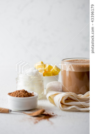 BULLETPROOF CACAO. Ketogenic keto diet hot drink. Cacao blended with coconut oil and butter. Cup of 43396179