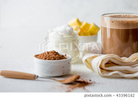 BULLETPROOF CACAO. Ketogenic keto diet hot drink. Cacao blended with coconut oil and butter. Cup of 43396182