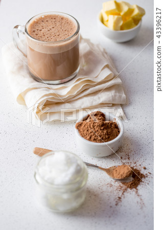 BULLETPROOF CACAO. Ketogenic keto diet hot drink. Cacao blended with coconut oil and butter. Cup of 43396217