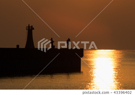 fishing and photographer with sunrise fishing and photographer with sunrise 43396402